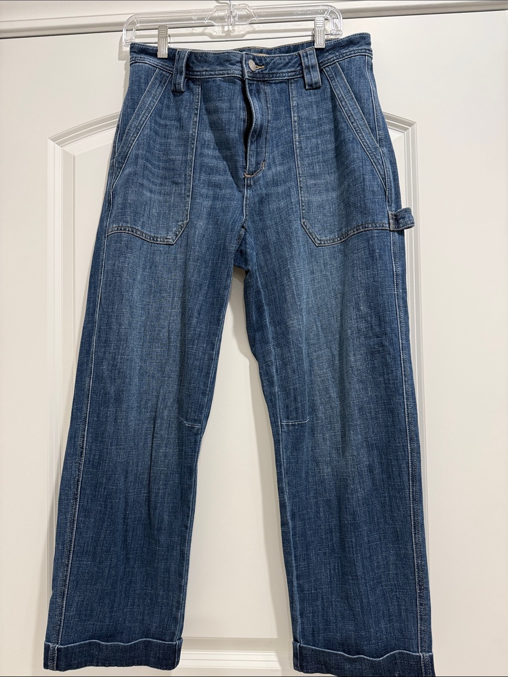 Women Straight-Leg Carpenter Jeans in Denim Blue